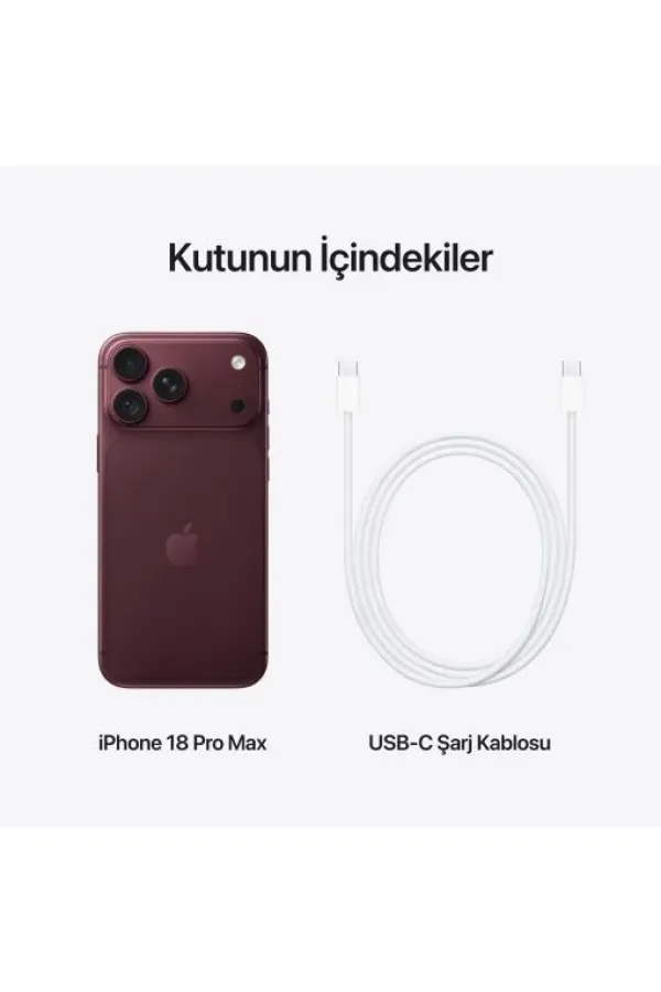 Apple iPhone 18 Pro Max 2 TB Burgonya Apple iPhone 18 Pro Max 2 TB Burgonya